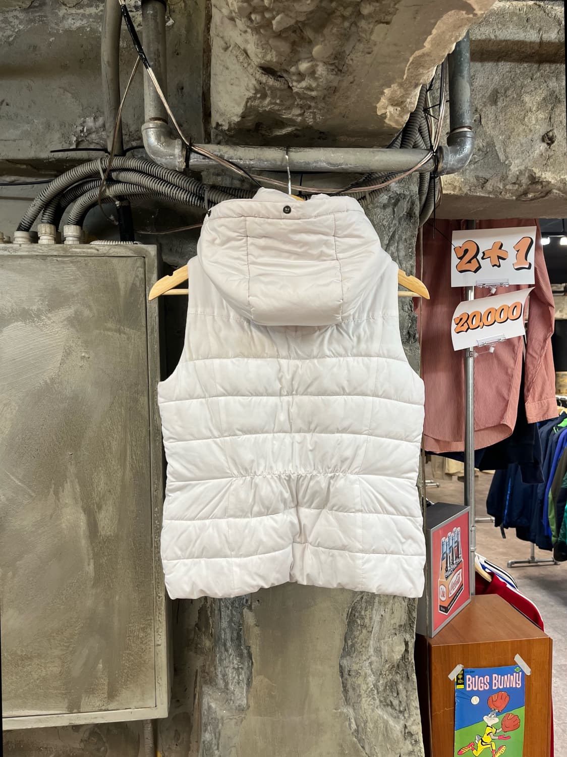 홀리스터 후드 패딩 베스트 화이트 S #csz3282 상품이미지2