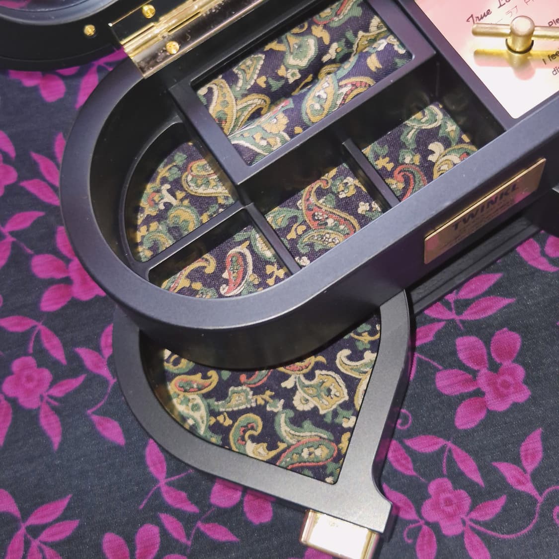 90s 트윙클 페이즐리 오르골 주얼리 보석함 상품이미지8