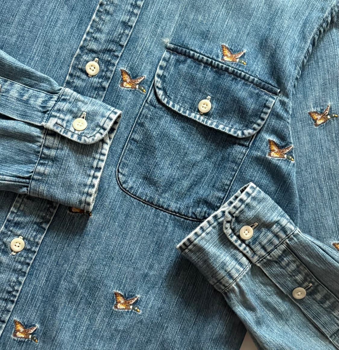 Polo 폴로랄프로렌 90's 청둥오리 데님 셔츠 상품이미지4