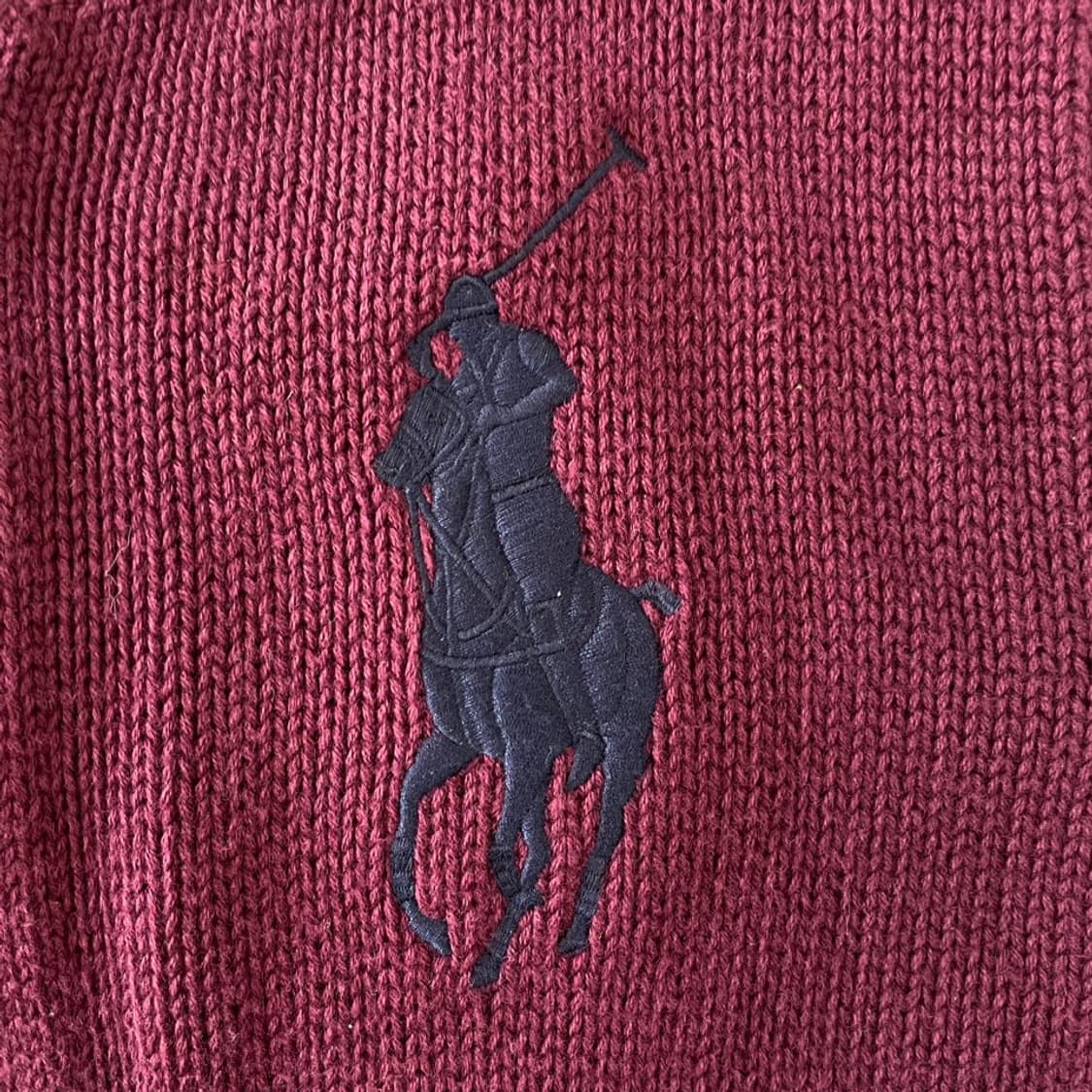 폴로 빅포니 버건디 니트집업 자켓 44-55 상품이미지5