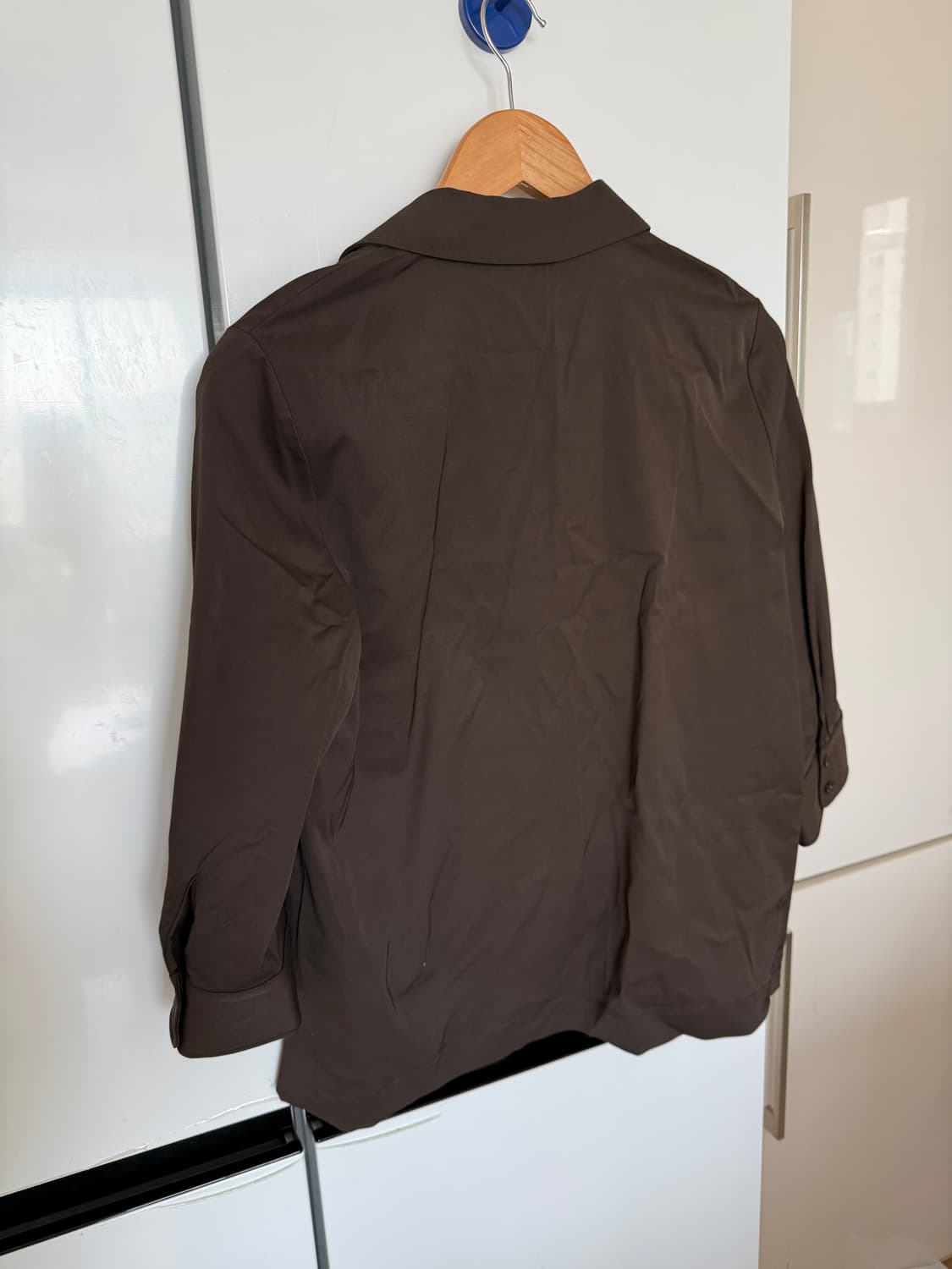 거의 새것 ZARA 자라 브라운 셔츠 M 상품이미지5