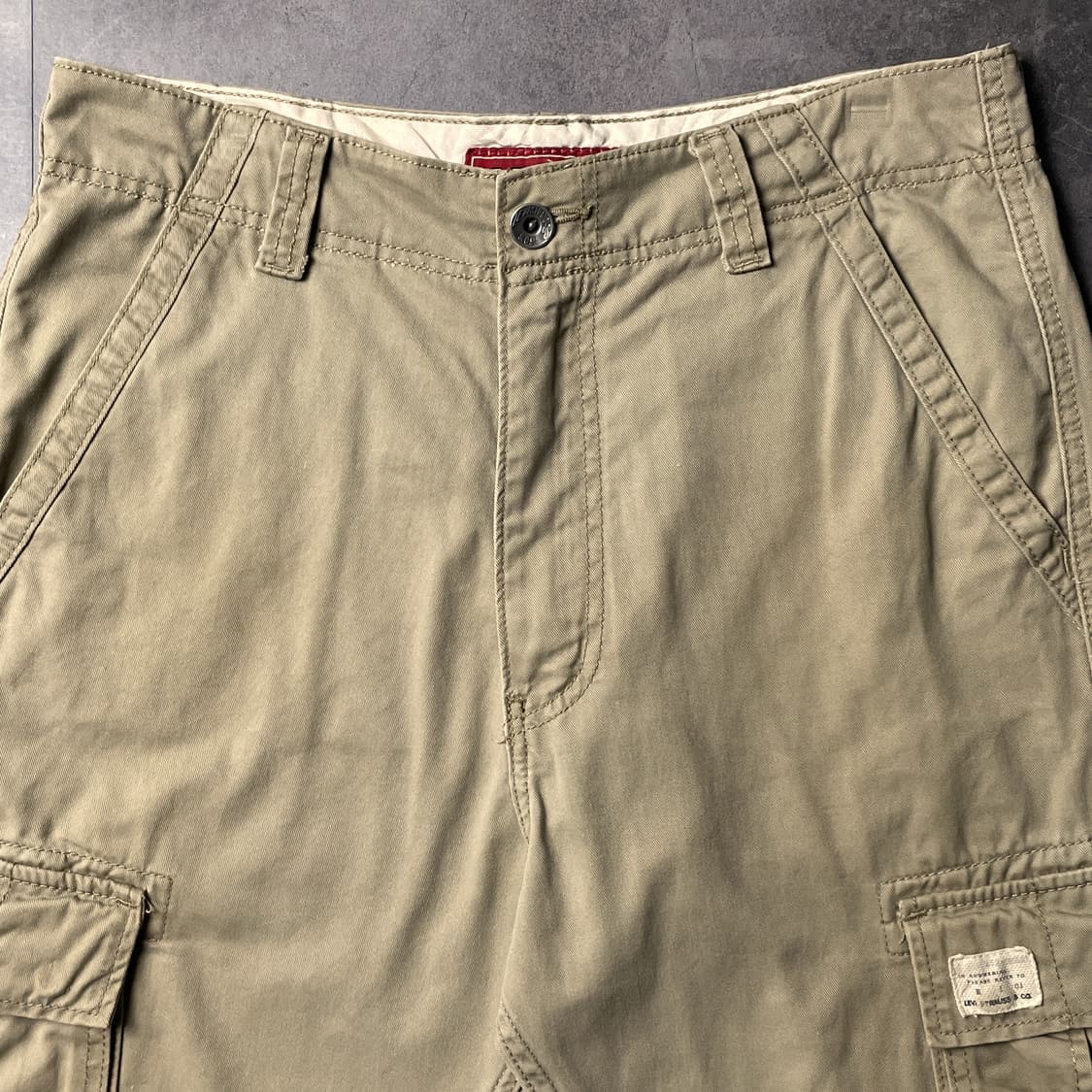 LEVI'S 00s 리바이스 베이지 카고 워크 하프팬츠 A01237 상품이미지2