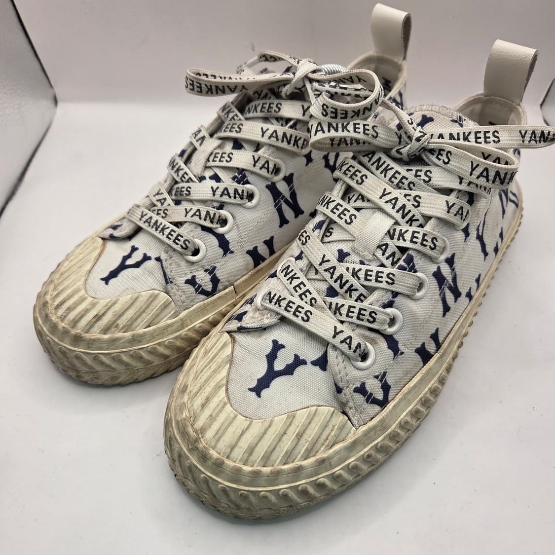 240 MLB 플레이볼 클래식 모노그램 운동화 스니커즈 화이트 블루 상품이미지1