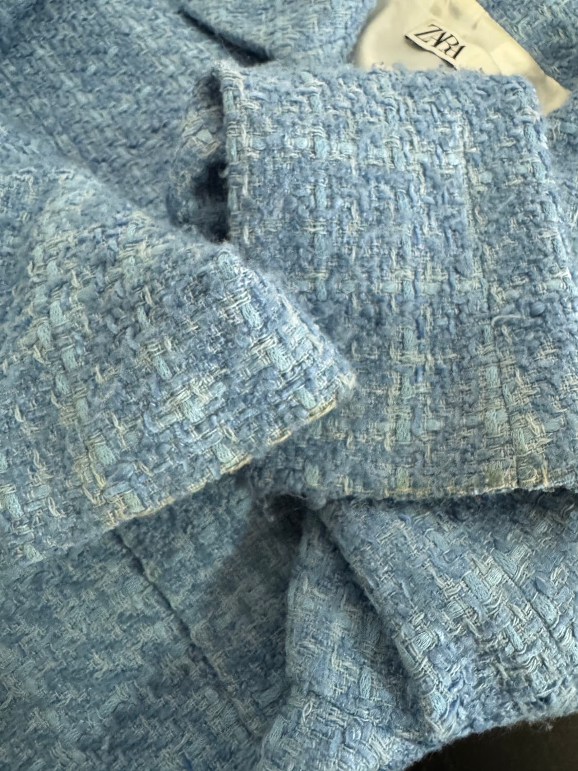 여성 자라 ZARA 스트럭처 크롭 트위드 자켓 S 상품이미지6