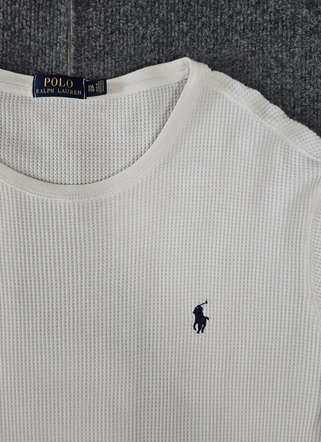 폴로 랄프로렌 화이트 와플셔츠 2XL 급처 상품이미지2