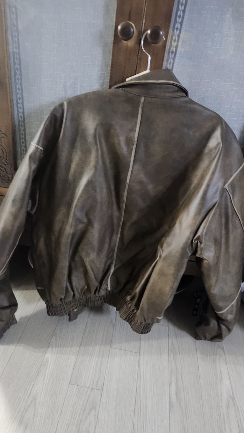 Our room 비건 래더자켓 다크 브라운 상품이미지2