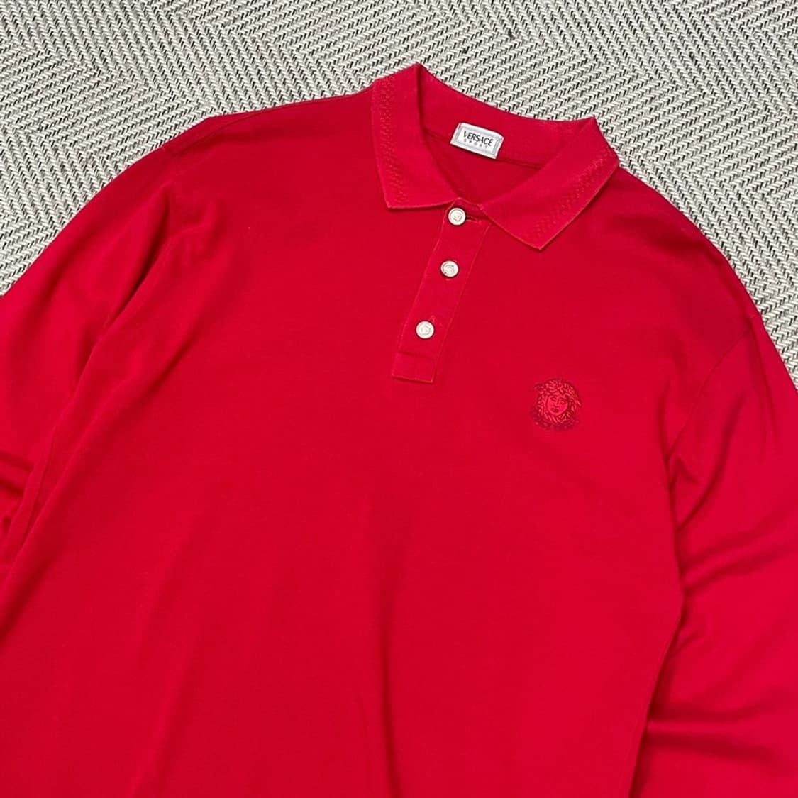 베르사체 스포츠 로고 자수 코튼 카라티 v0461 상품이미지3