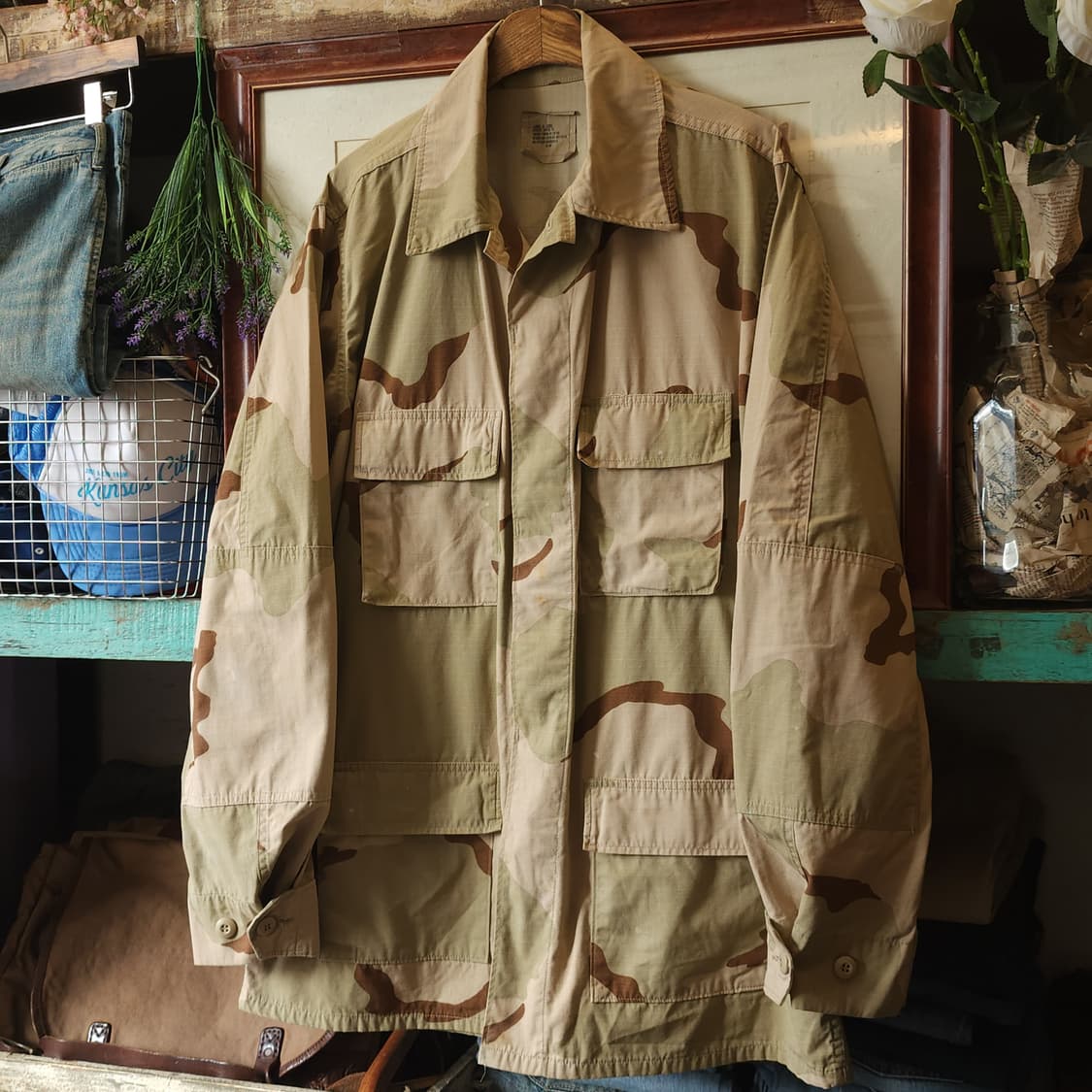 90s 미군 오리지널 사막 삼색 bdu 셔츠자켓 L x-long 상품이미지2