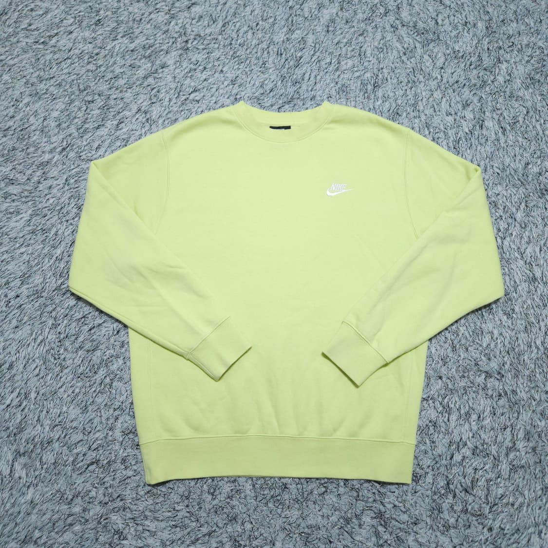 나이키)100 남자 기모맨투맨 라임 / 왕눈이샵 상품이미지1