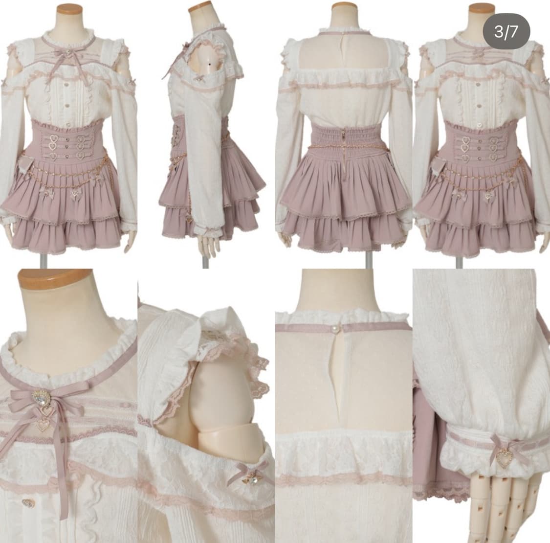 리즈리사 오프숄더 더블 스트랩 리본 블라우스 상품이미지3