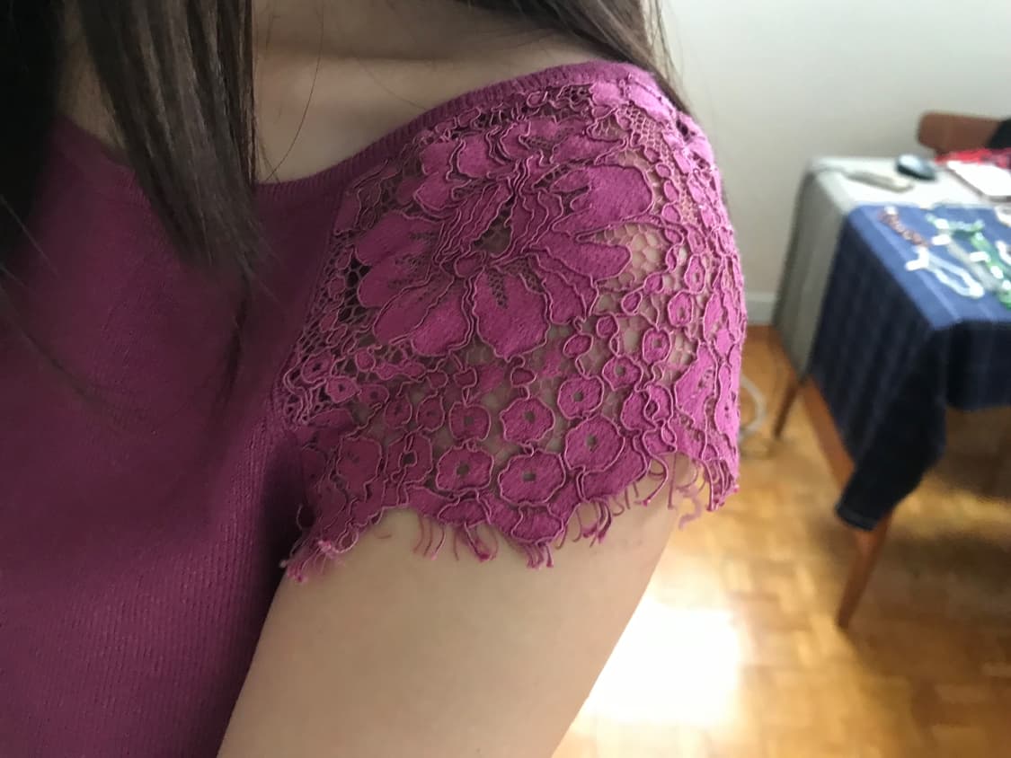 vintage lace pink knit 상품이미지2
