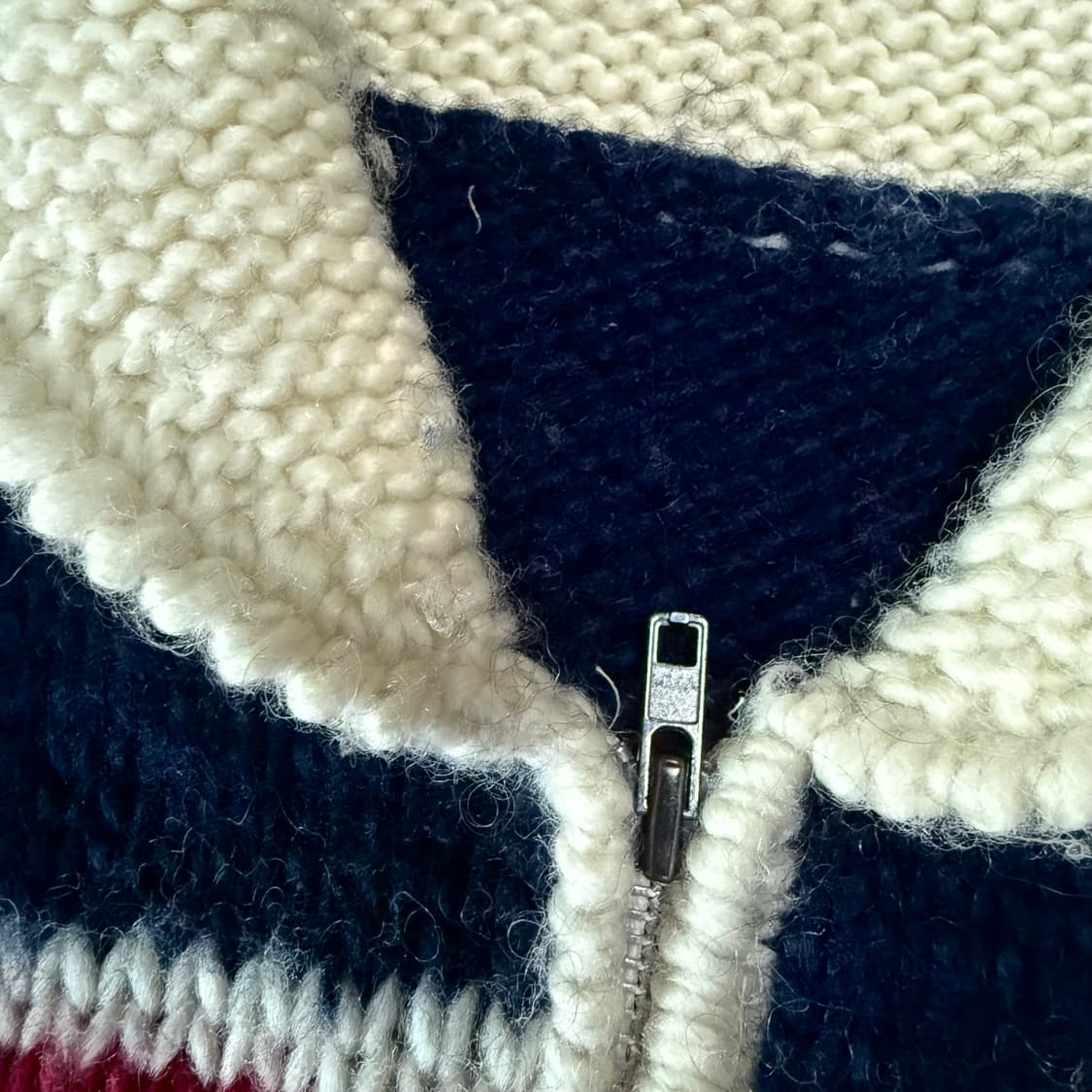 빈티지 아이스하키 패턴 코위찬 스웨터 F 상품이미지4