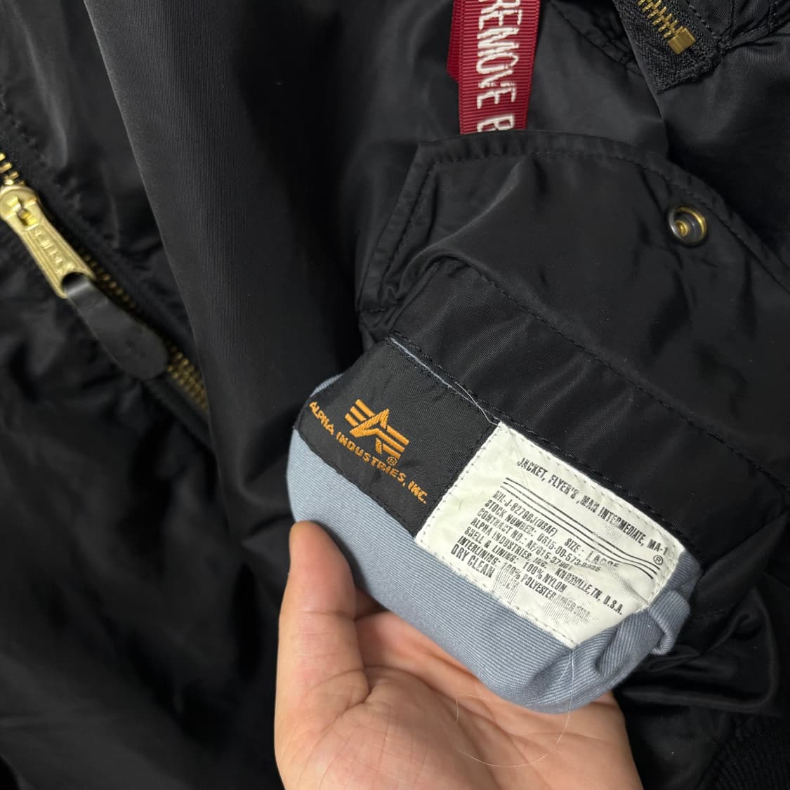 알파인더스트리 블랙 MA-1 상품이미지6