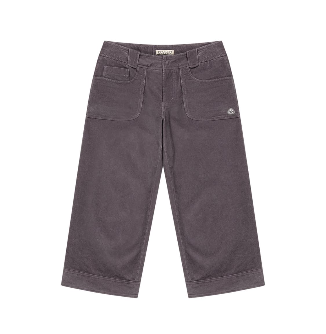 코이세이오 코듀로이 카프리 팬츠 퍼플 그레이 상품이미지1