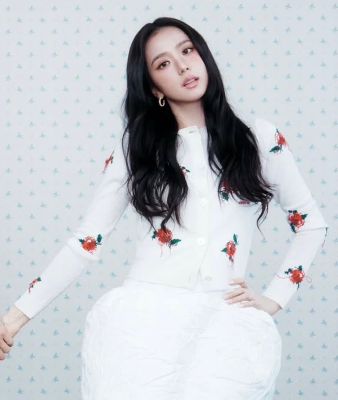 [6,8,10]슈슈통 26ss 스레드워크 플로럴 가디건/화이트 상품이미지2