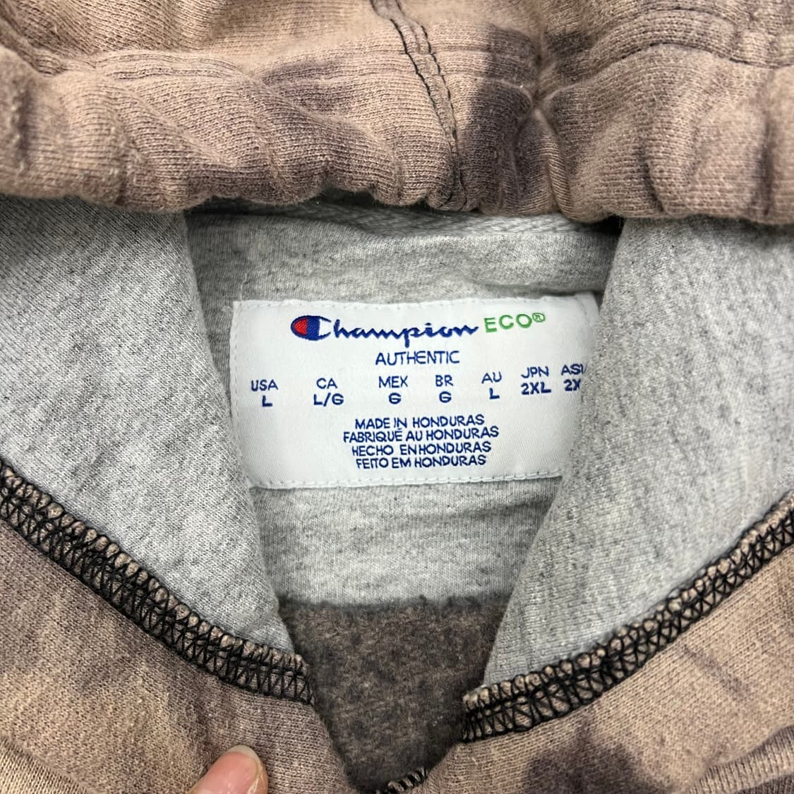 착샷O 챔피온 타이다이 나염 후드 상품이미지2