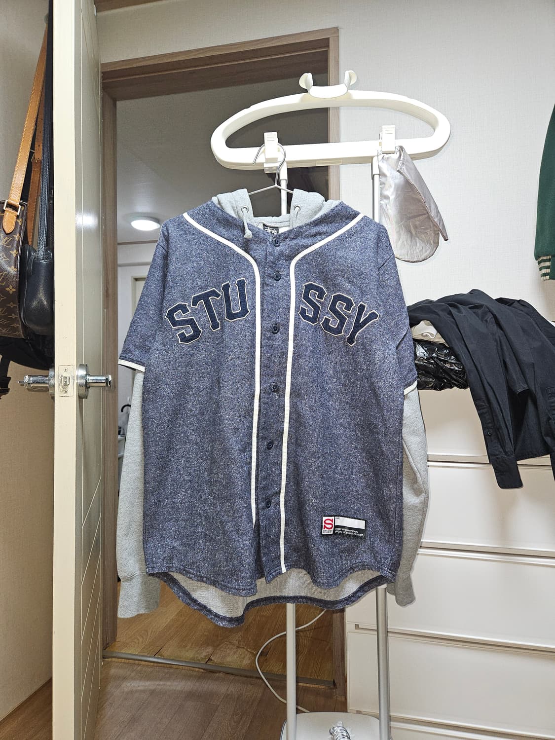 스투시 올드스쿨 레이어드 후드 상품이미지1