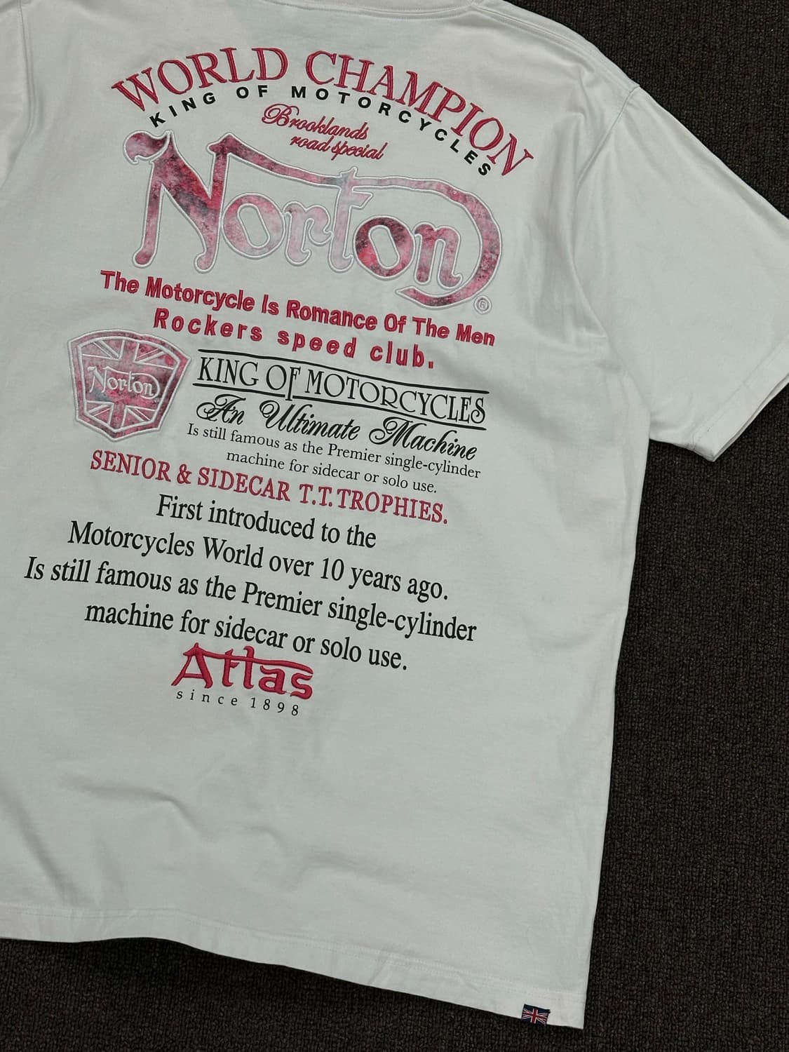 3XL)Norton vintage 패치 로고 반팔 상품이미지6