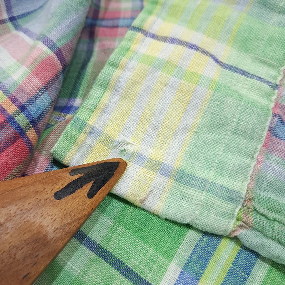 CL850 XL 폴로 00s 린넨 마드라스체크 셔츠 남방 상품이미지7