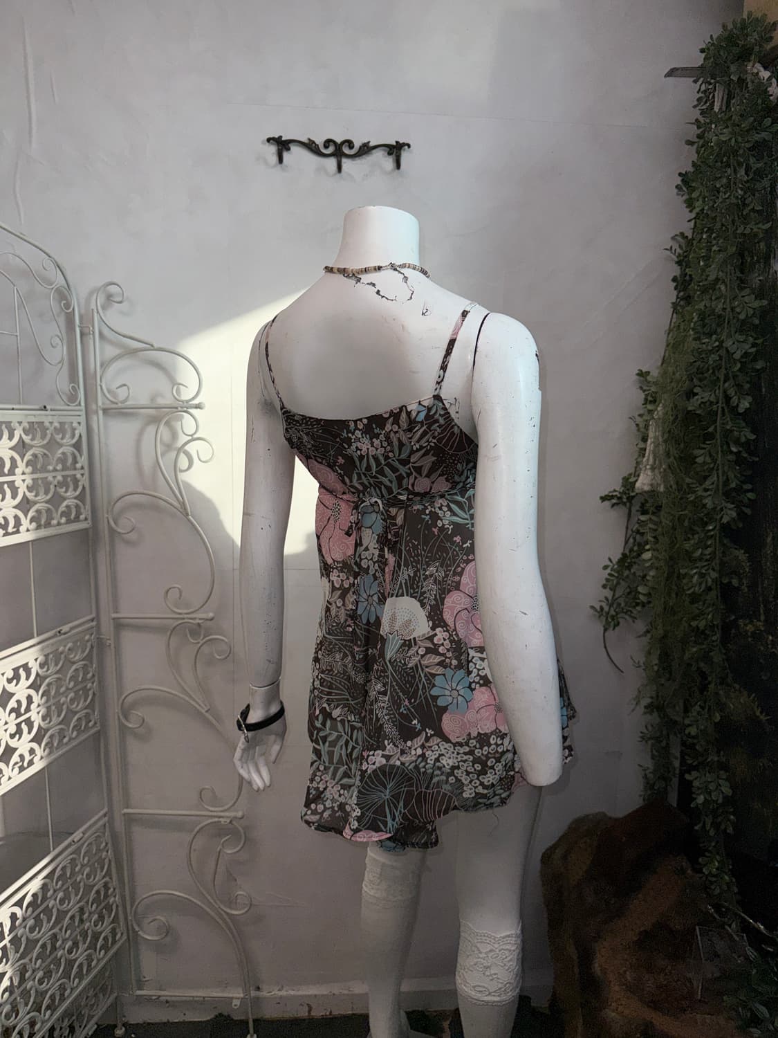 Pink brown oriental floral sleeveless  상품이미지2