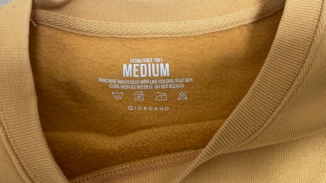 지오다노 머스타드 맨투맨 상품이미지4