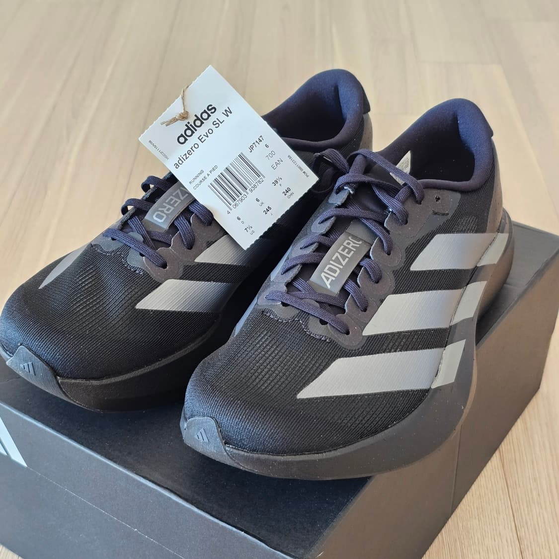 245 새제품) (W) 아디제로 에보슬 EVO SL 코어블랙 런닝화 런닝 상품이미지2