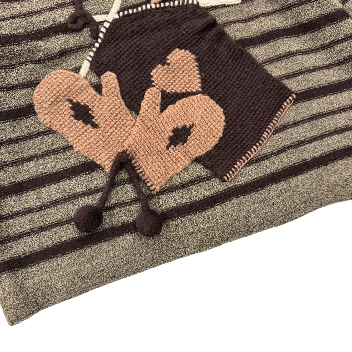 KOMO 울 스트라이프 니트 스웨터 브라운 상품이미지6