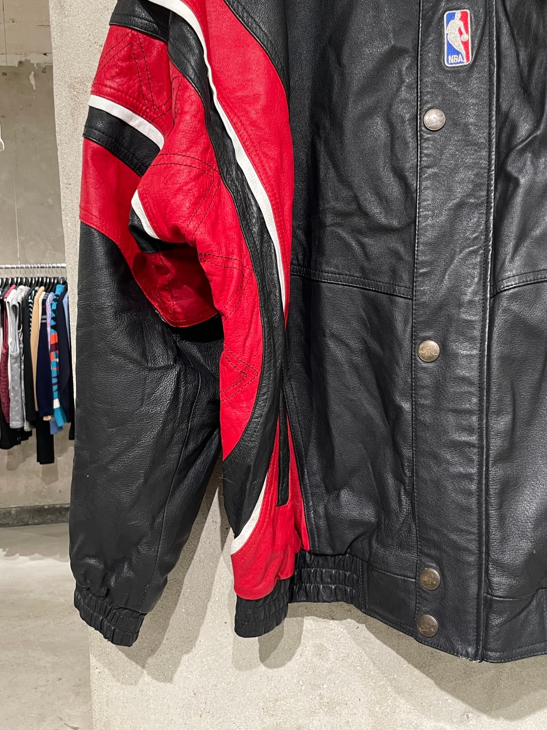 스타터 x 시카고 불스 90’s NBA 레더 자켓 상품이미지5