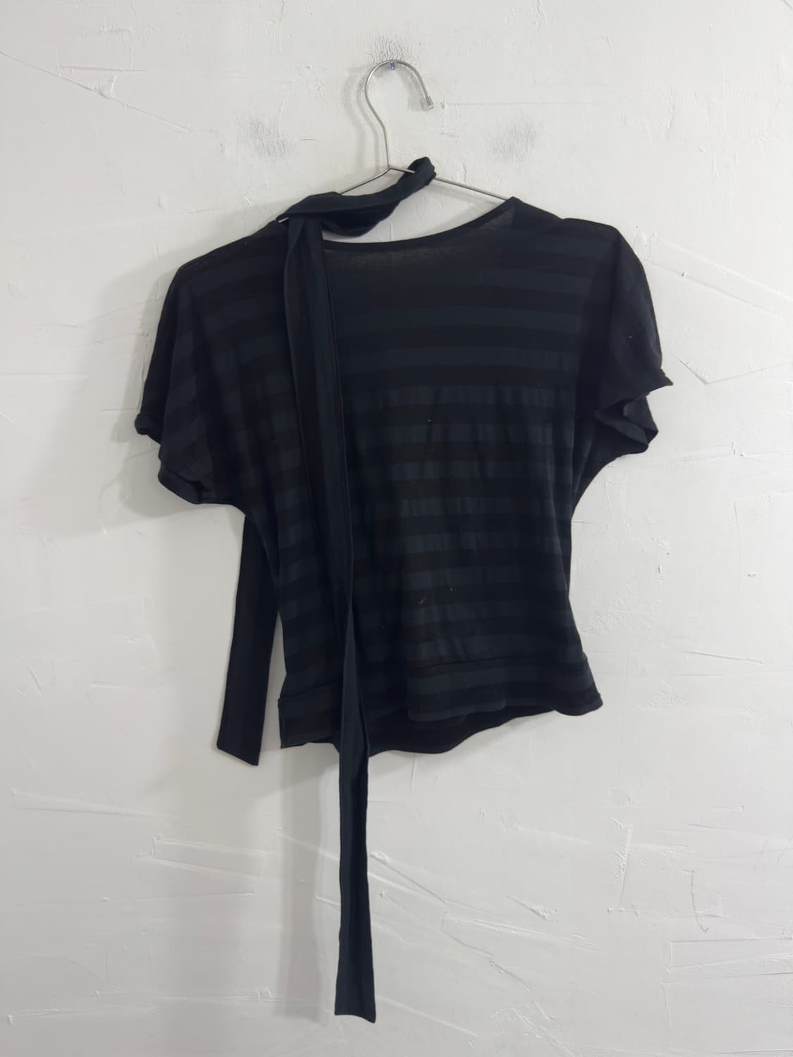 comme ca stripe wrap top 상품이미지2