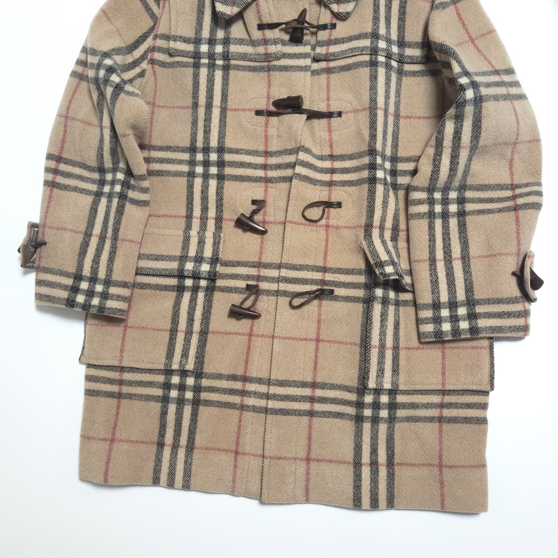 버버리 런던 00s 노바 체크 후드 더플 코트 상품이미지3