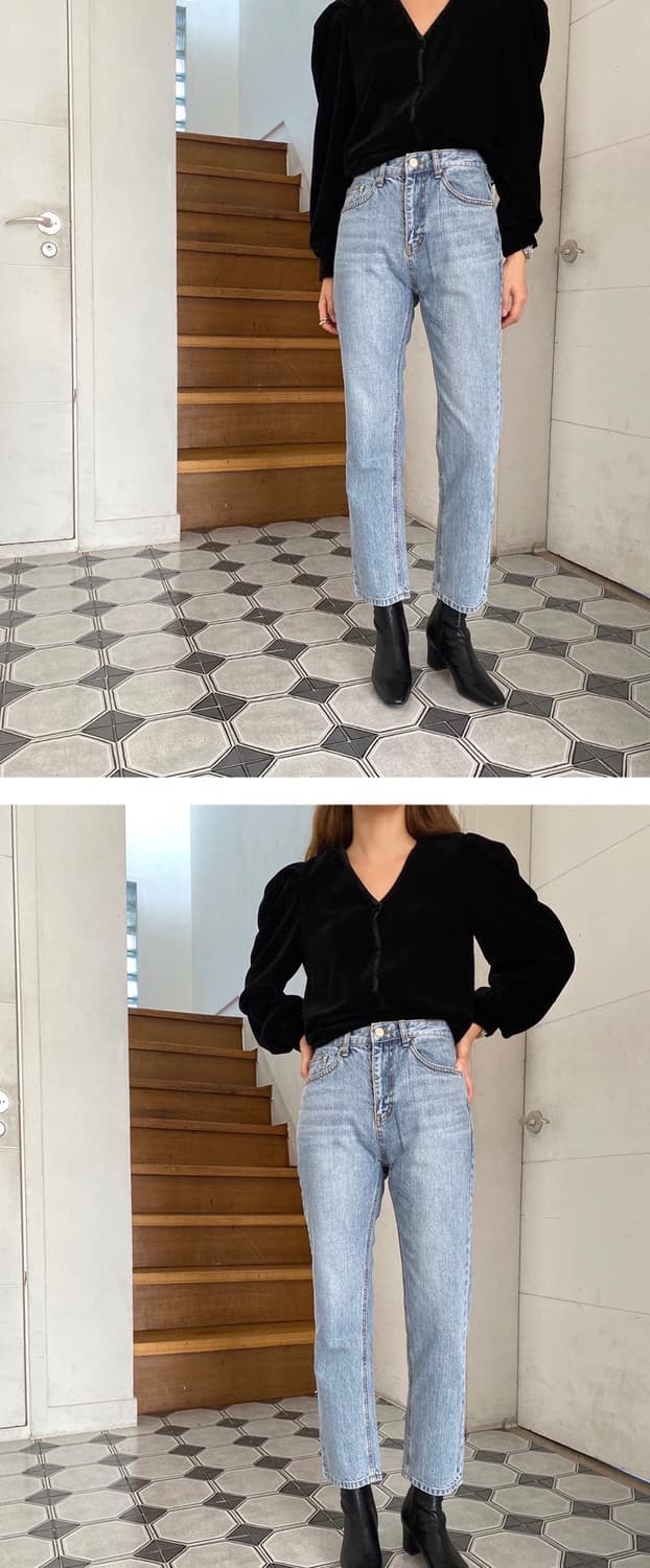 베리유 VERYYOU 브이넥 벨벳 블라우스(블랙) 새상품 상품이미지1