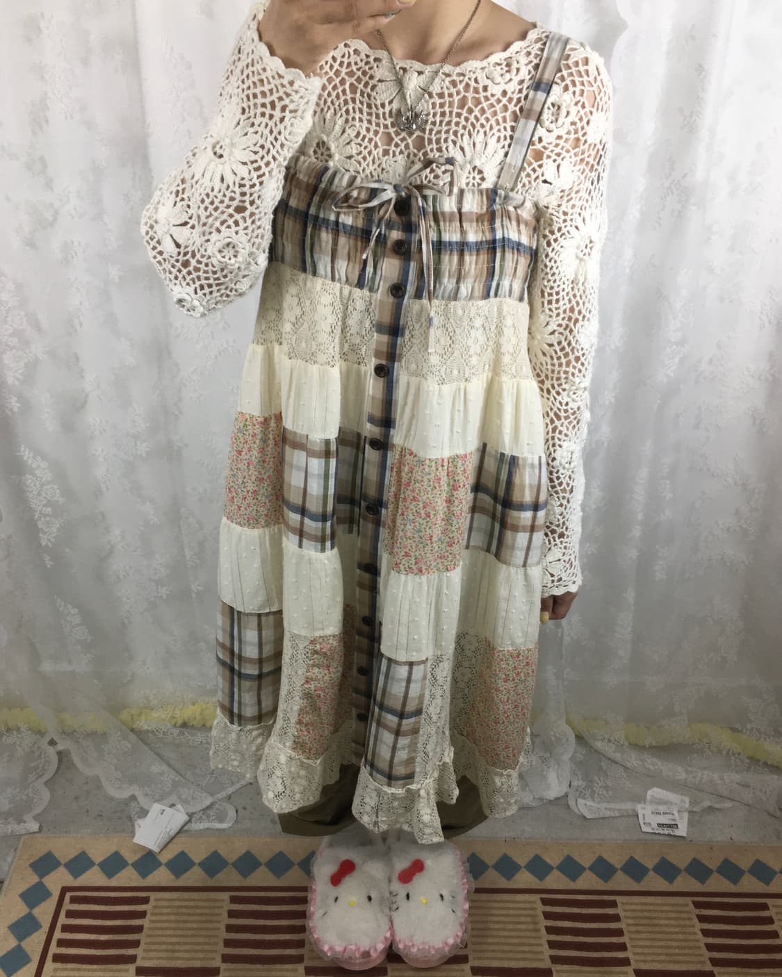 JPN patchwork 2-way dress 상품이미지3