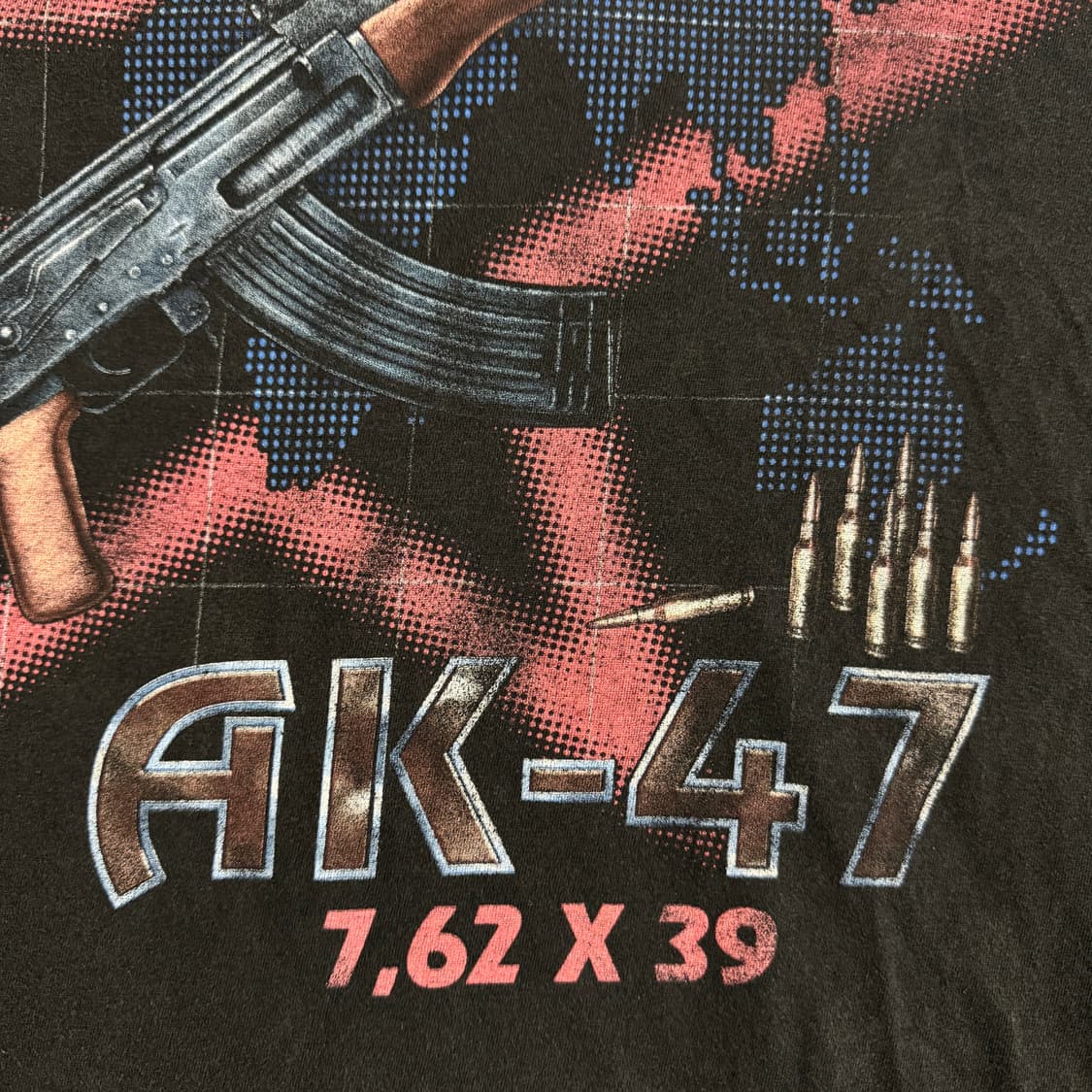 빈티지 러시안 Russian AK-47 총기 티셔츠 상품이미지5