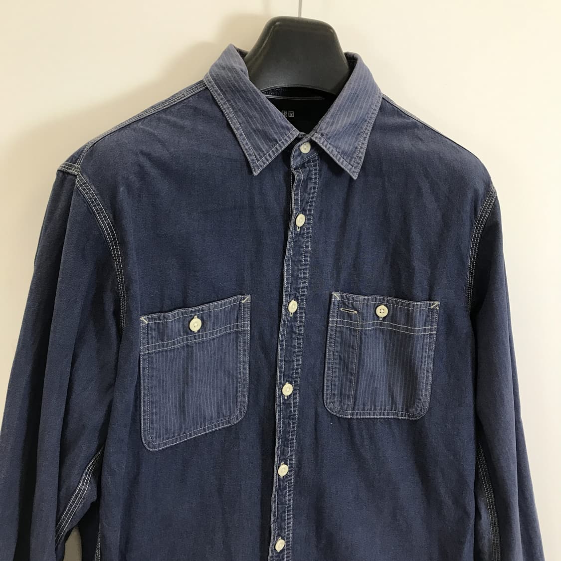 유니클로 웨스턴 워시드 샴브레이셔츠 [L] 상품이미지2