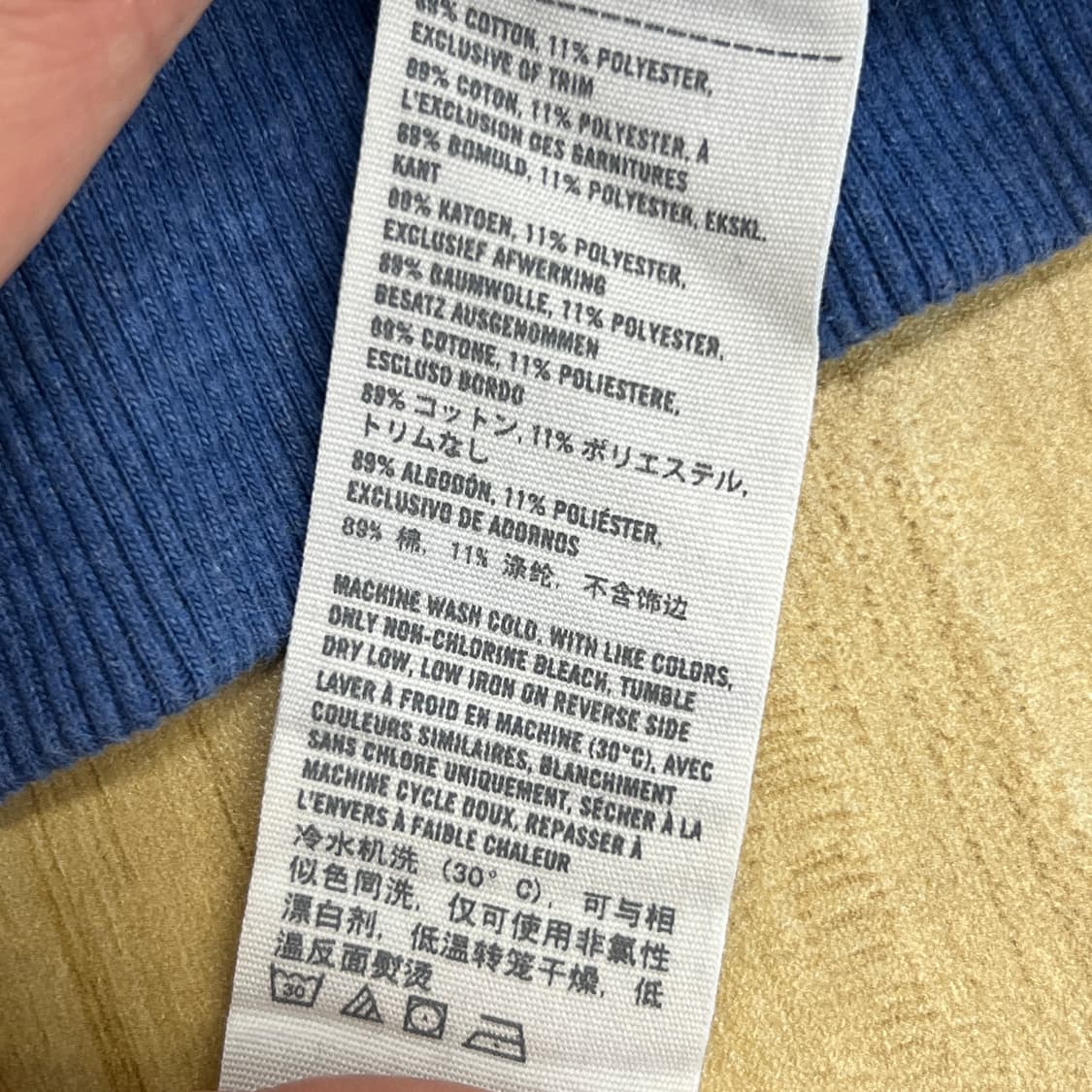 아베크롬비 빈티지 블루 센터 로고 후드티 S 상품이미지7