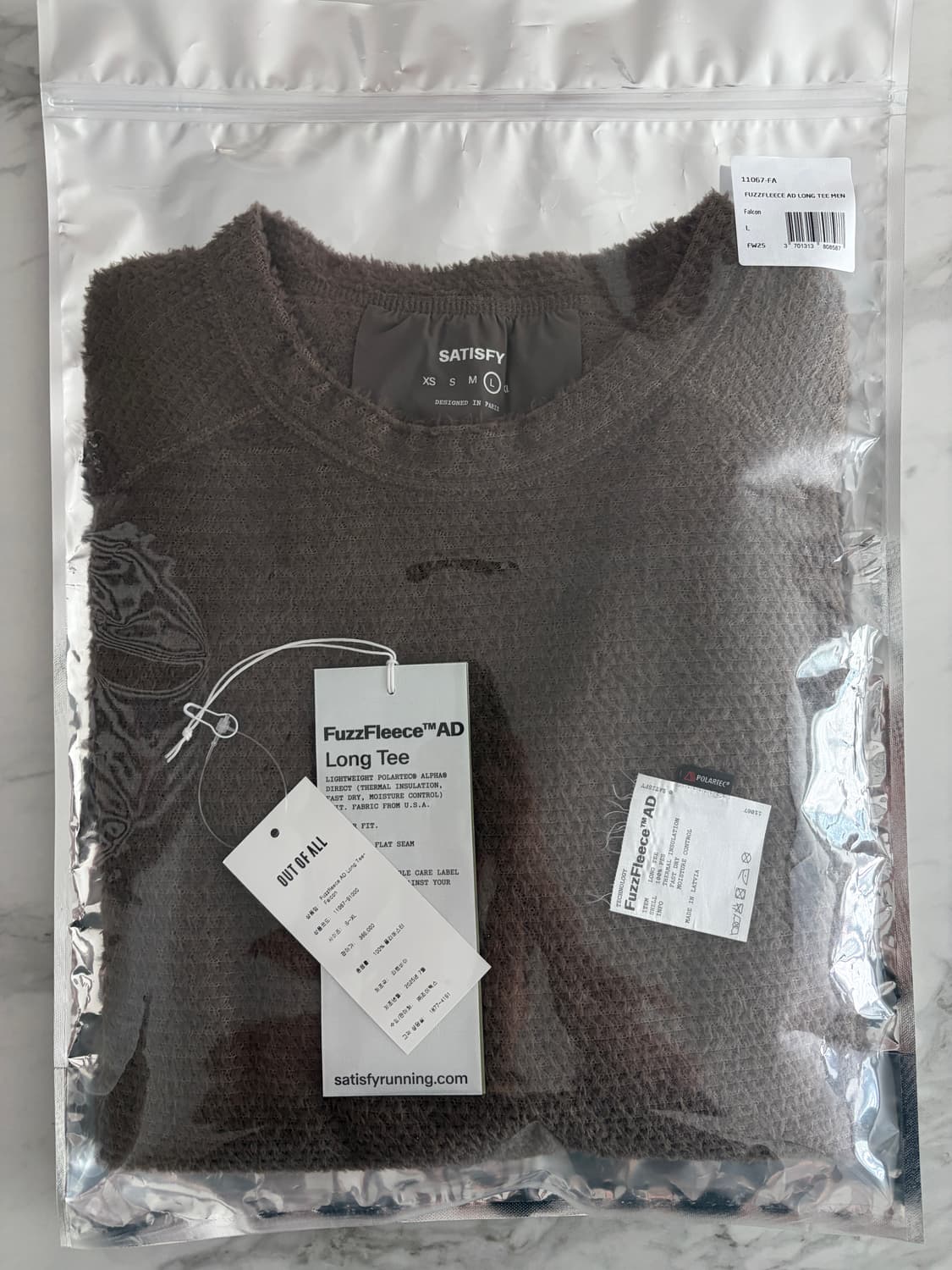 새티스파이 퍼즈 플리스 AD 롱티셔츠 팔콘 L 상품이미지1