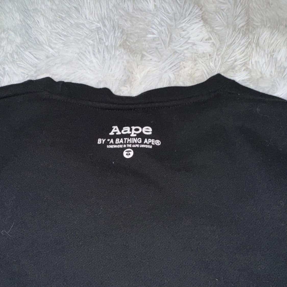 베이프 에이프 페이스 맨투맨 블랙 상품이미지6