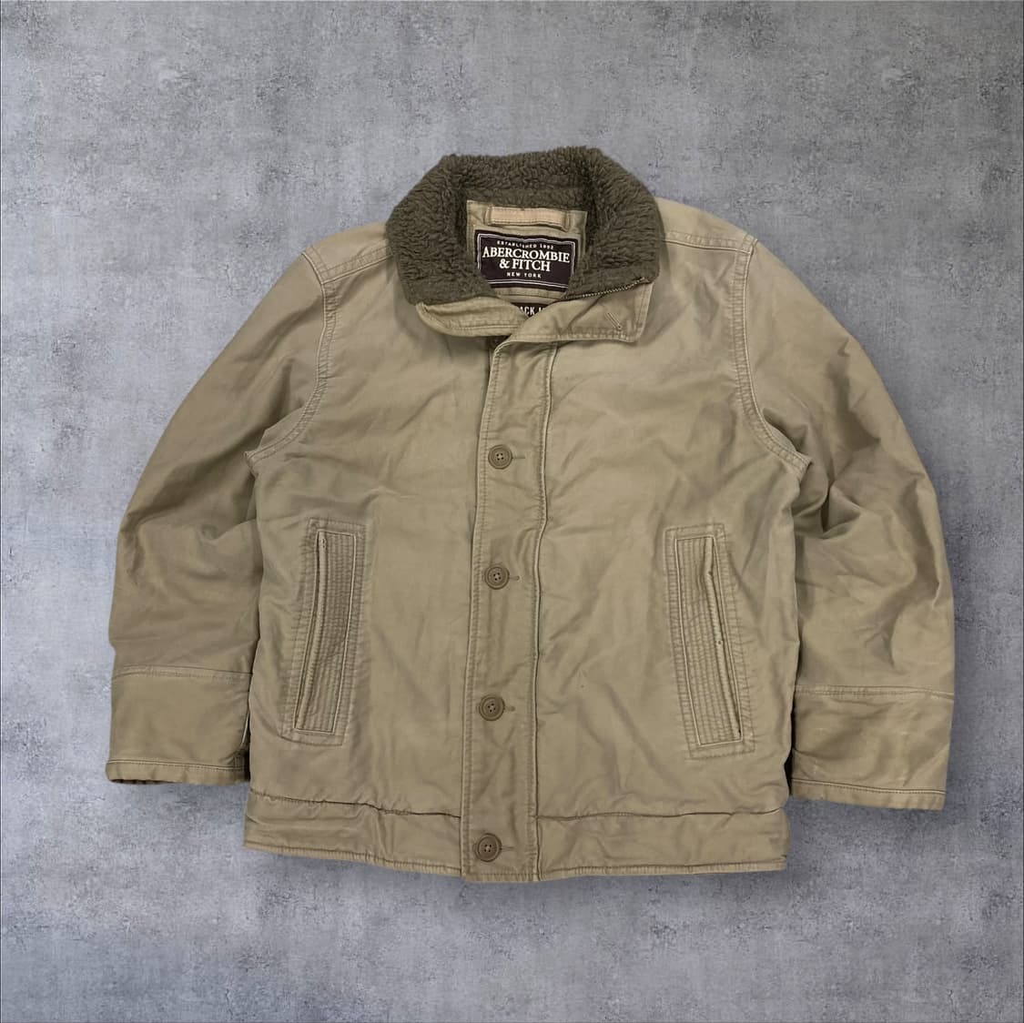 아베크롬비 베이지 컬러 겨울 덱 자켓 상품이미지1