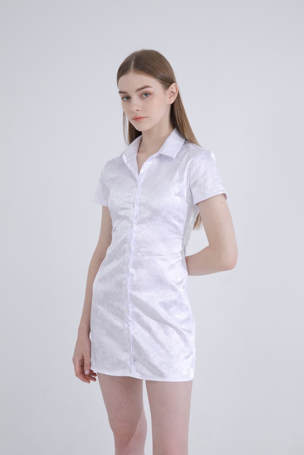 Jacquard shirt one-piece 002 상품이미지2