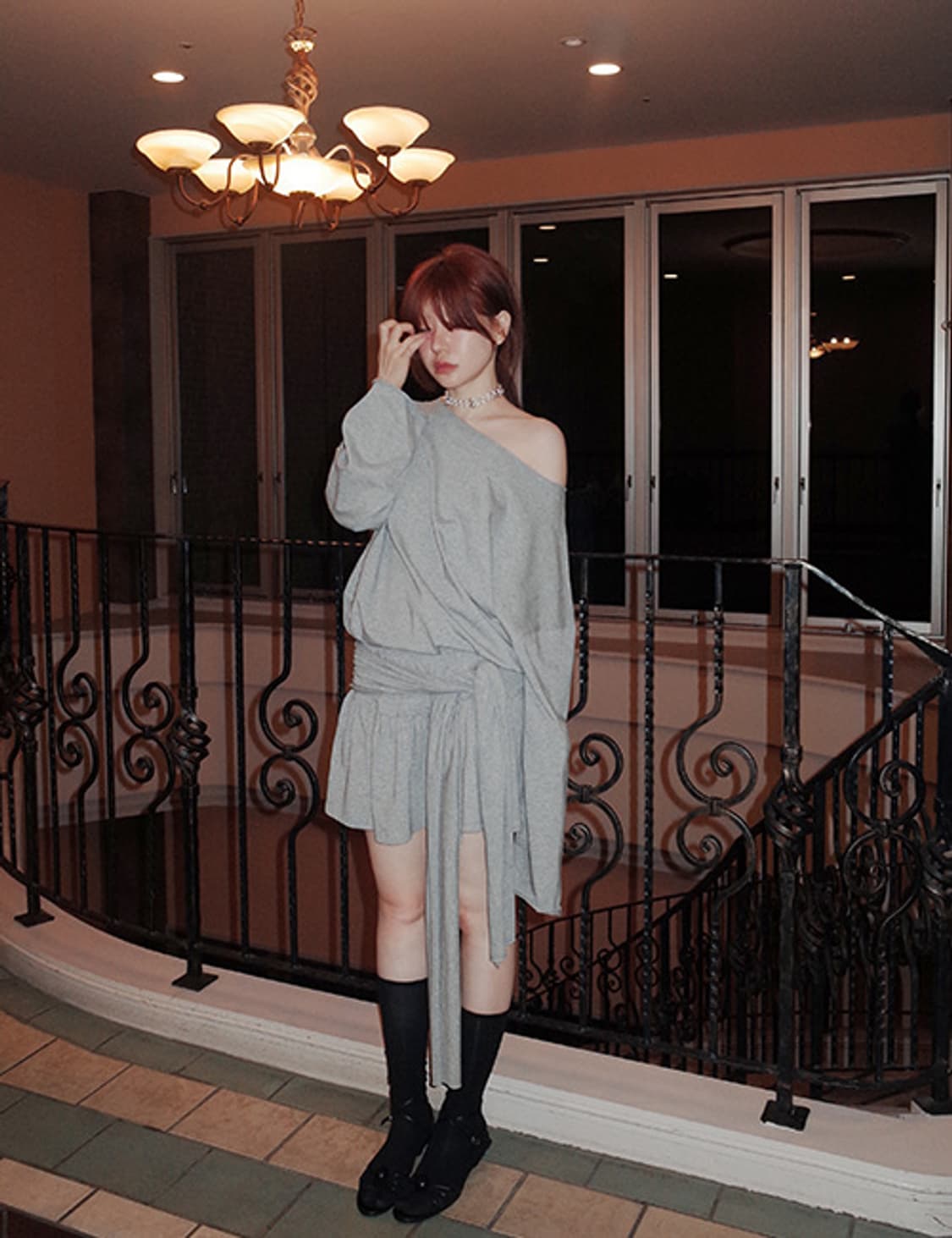 프레클 세트 bow frill skirt, cutting tee 구해요 상품이미지1