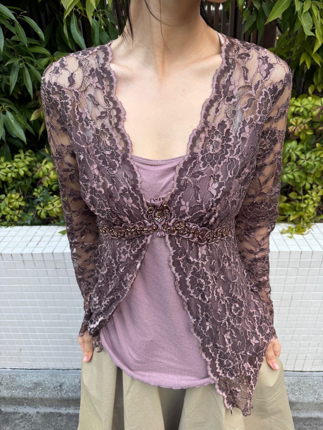 vintage lace pattern top 상품이미지4