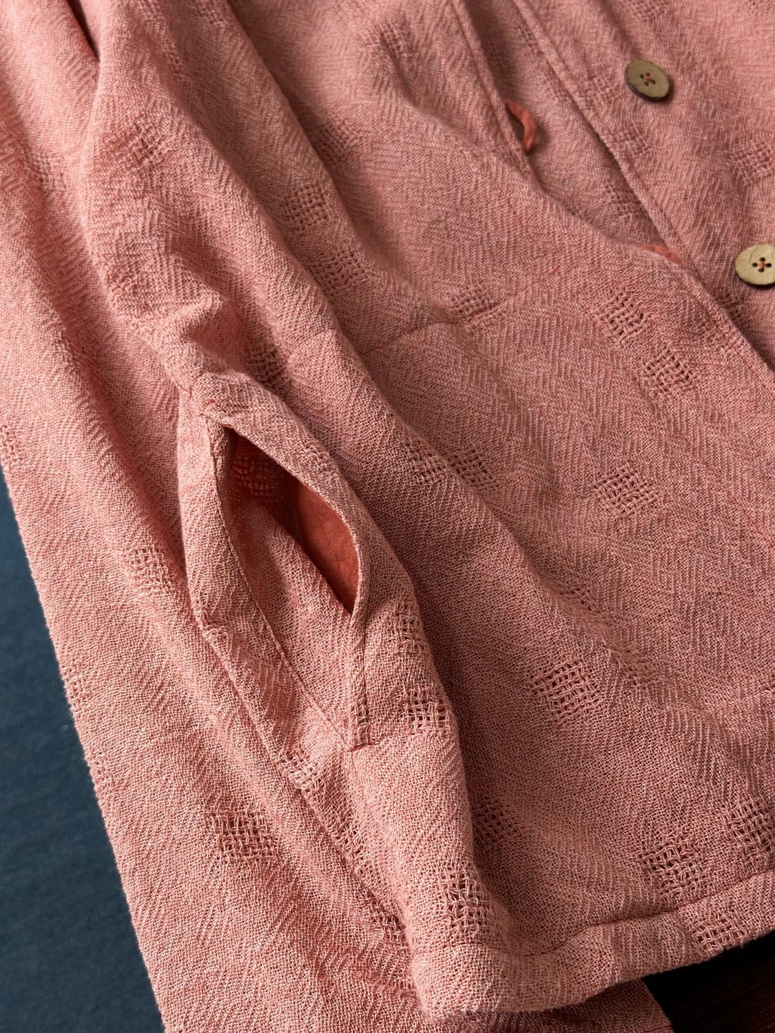 Punch loose woven design cotton jacket 상품이미지4