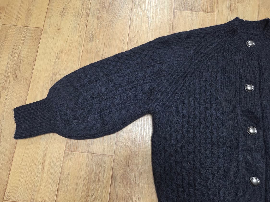 제인송(Jain Song) 알파카 블렌드 케이블 니트자켓가디건 55-66 상품이미지6