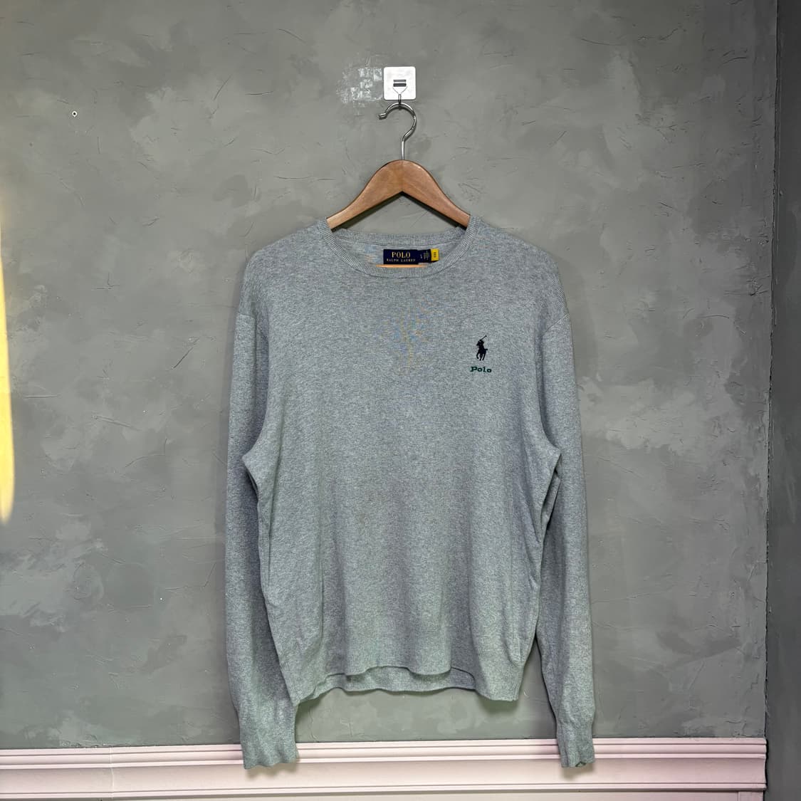 폴로 랄프로렌 로고 니트 그레이 상품이미지1