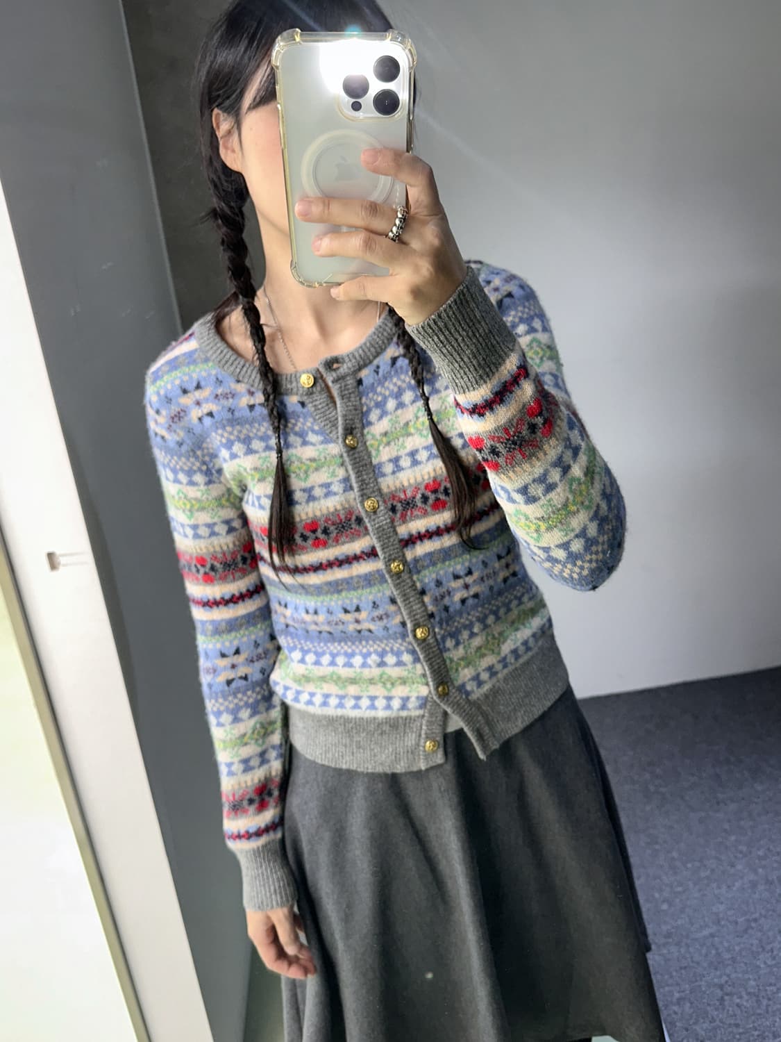 winter ethnic knit cardigan 상품이미지2