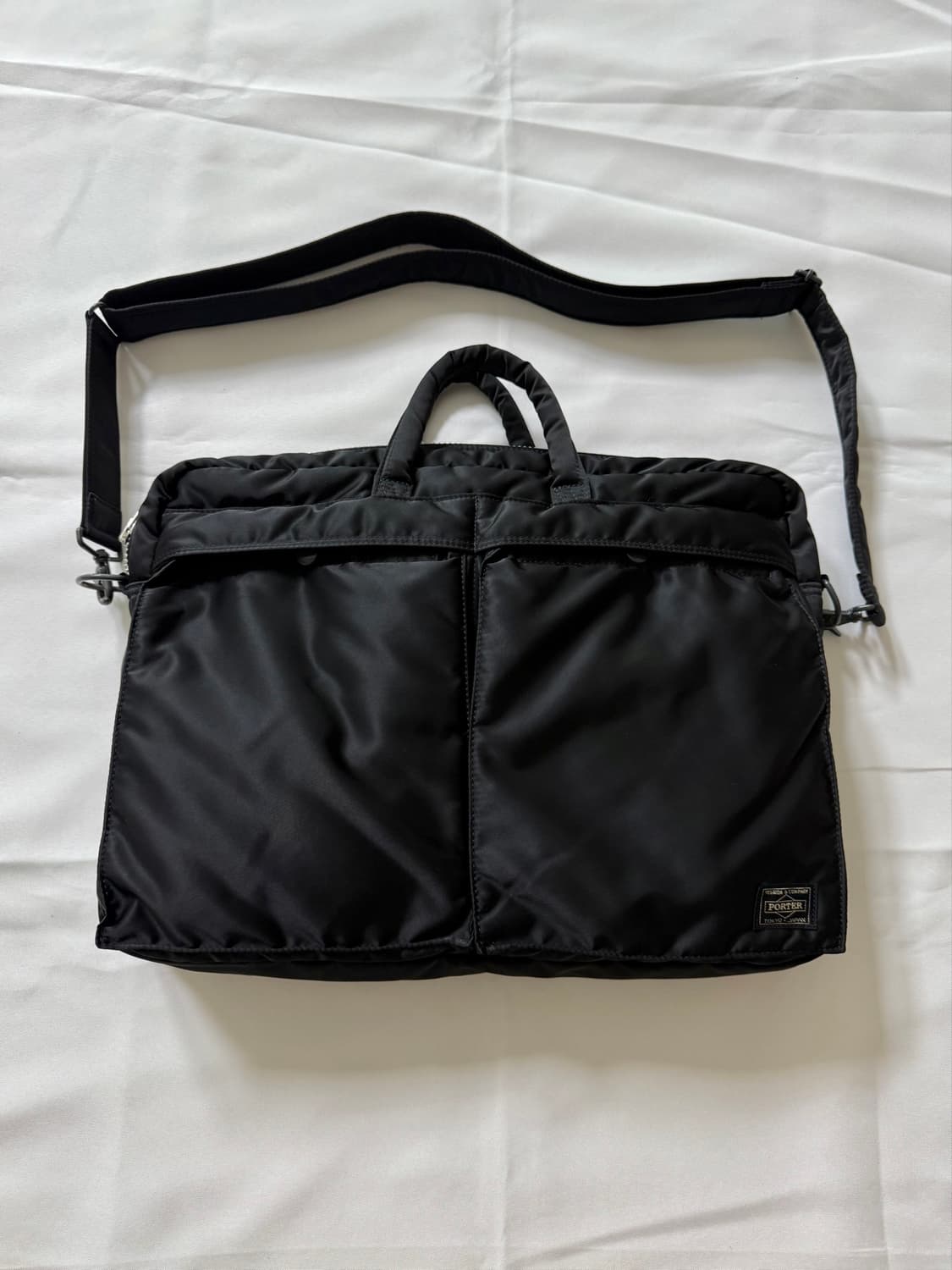 （美品）PORTER ポーター タンカー2wayブリーフケースブラック