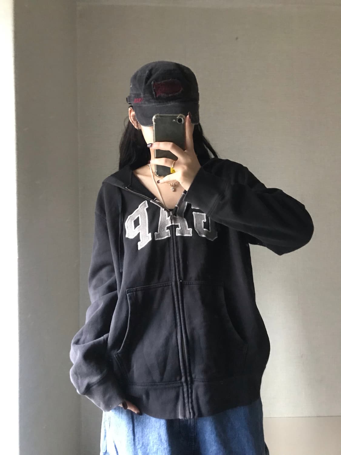 갭 블랙 후드집업 상품이미지2