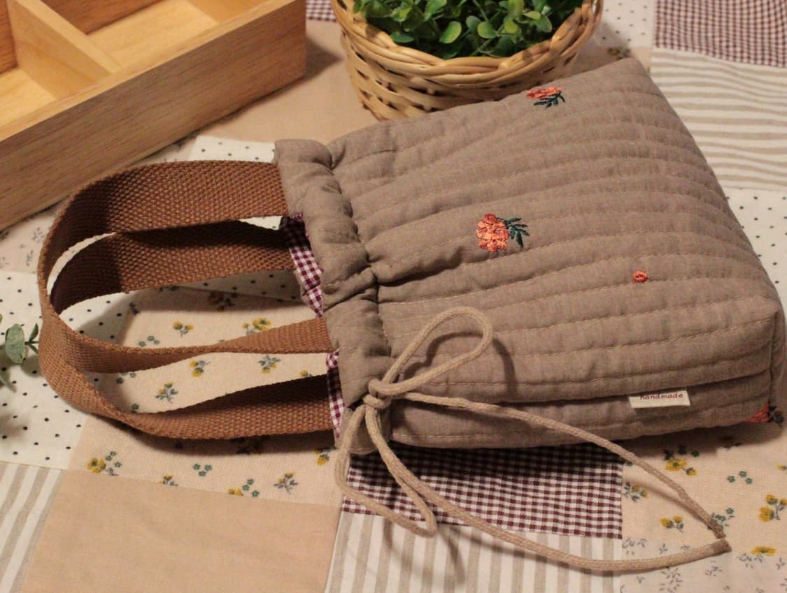 핸드메이드 누빔 손잡이 파우치 상품이미지10
