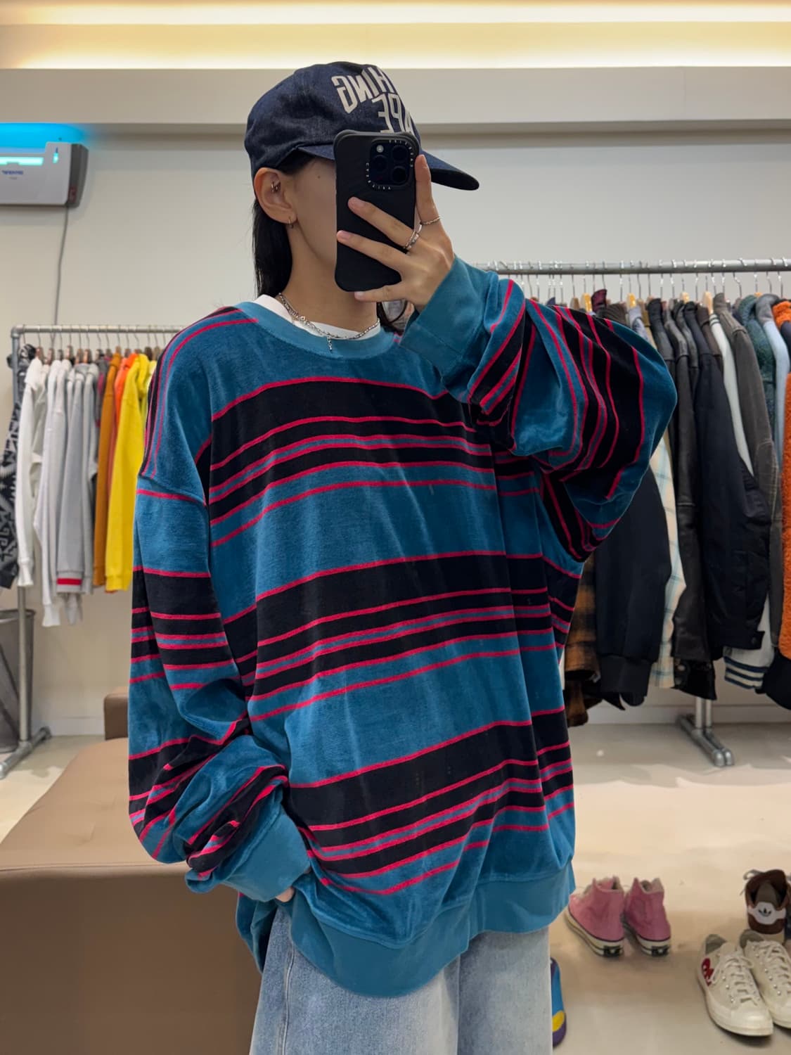 오베이 스트라이프 벨벳 롱슬리브 상품이미지7