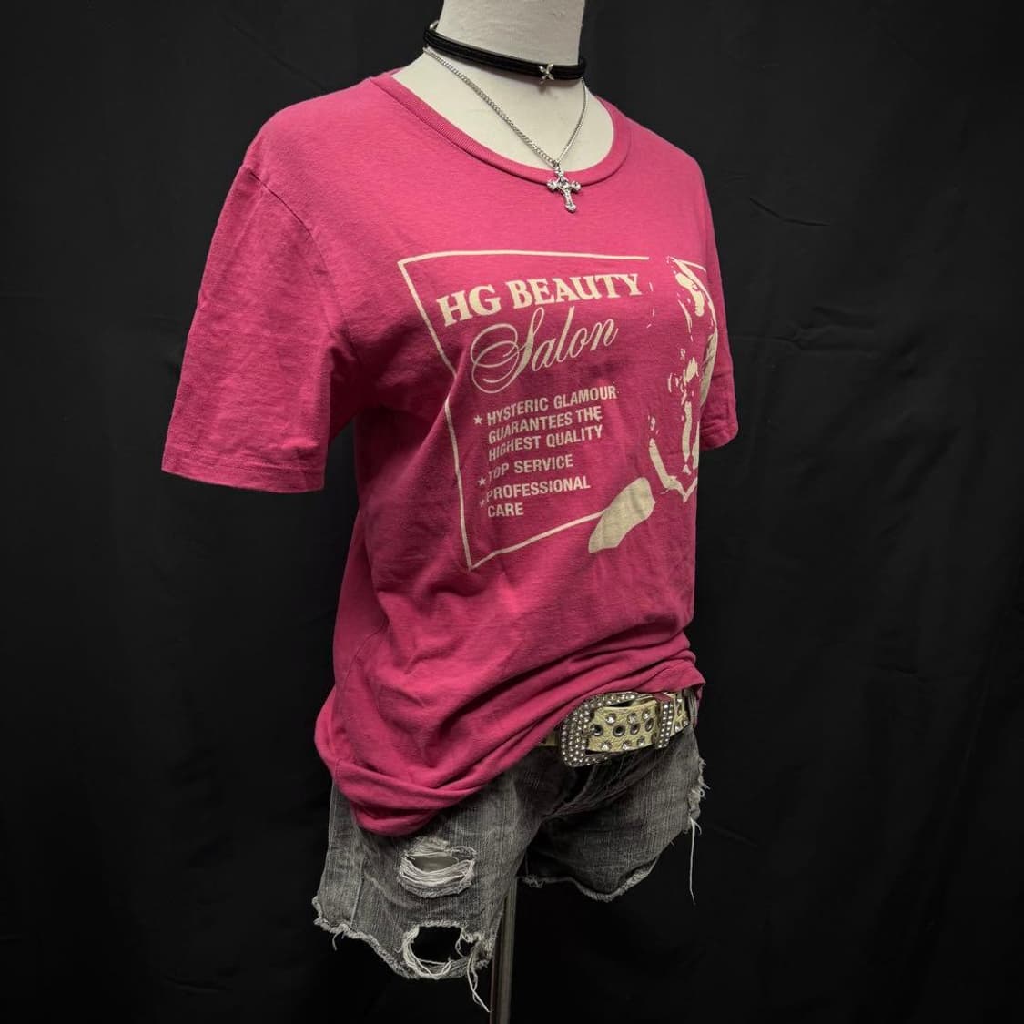 히스테릭 글래머 HG 뷰티 살론 프린트 반팔 티셔츠 상품이미지3